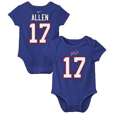 Infant Nike Josh Allen Royal Buffalo Bills Player Name & Number Bodysuit