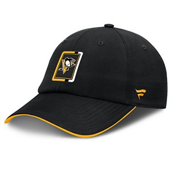 Men's Fanatics Black/Gold Pittsburgh Penguins Authentic Pro Ripstop Adjustable Hat