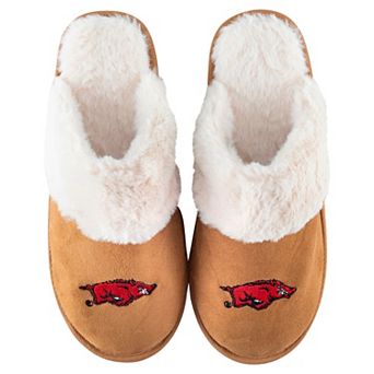 Women's ZooZatz Arkansas Razorbacks Faux Fur Slippers