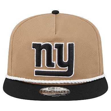 Men's New Era Khaki/Black New York Giants Desert Golfer Snapback Hat