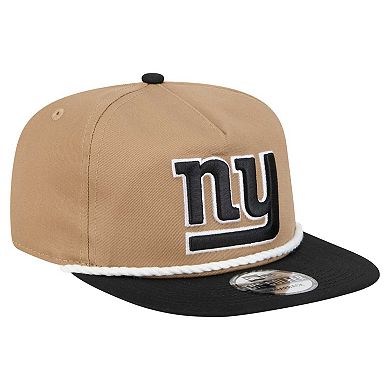 Men's New Era Khaki/Black New York Giants Desert Golfer Snapback Hat