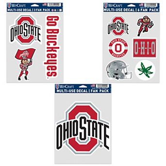 WinCraft Ohio State Buckeyes Three-Pack Fan Decal Set