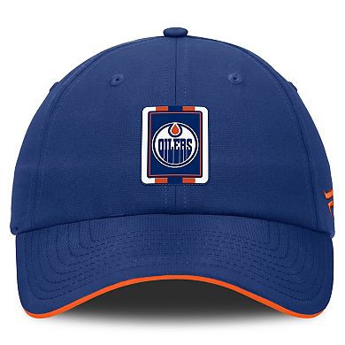 Men's Fanatics Royal/Orange Edmonton Oilers Authentic Pro Ripstop Adjustable Hat
