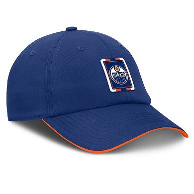 Men's Fanatics Royal/Orange Edmonton Oilers Authentic Pro Ripstop Adjustable Hat