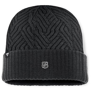 Men's Fanatics Black Pittsburgh Penguins Authentic Pro Road Cuffed Knit Hat