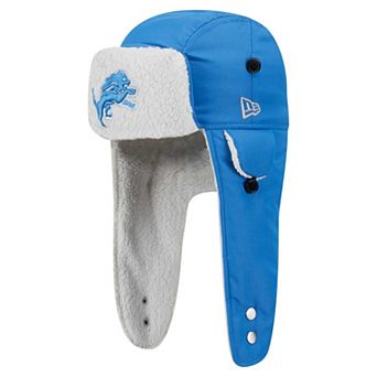 Men's New Era Blue Detroit Lions Sherpa��Trapper Hat