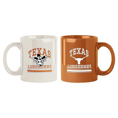 Texas Longhorns 2-Pack 15oz. Checkered Wordmark Mug Set