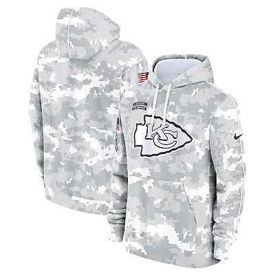 Men s Nike Arctic Camo Kansas City Chiefs 2024 Salute to Service Club Fleece Pullover Hoodie