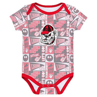 Infant Georgia Bulldogs Sunday Comics 3-Pack Bodysuit Set