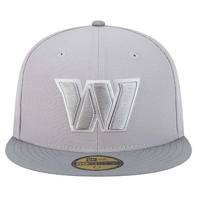 Men's New Era Gray/Graphite Washington Commanders Iron Cloud 59FIFTY Fitted Hat