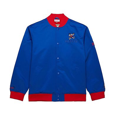 Men's Mitchell & Ness Royal Denver Nuggets Hardwood Classics Team OG 3.0 Lightweight Satin Full-Snap Jacket