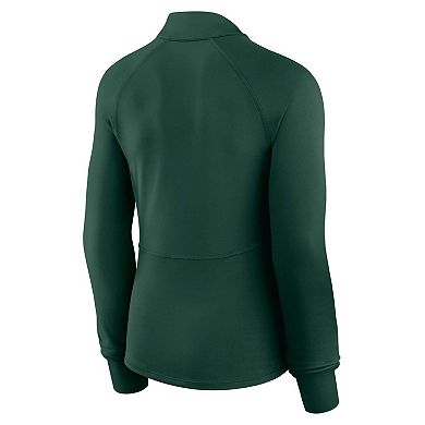 Women's Fanatics Green Green Bay Packers Elements Raglan Quarter-Zip Jacket