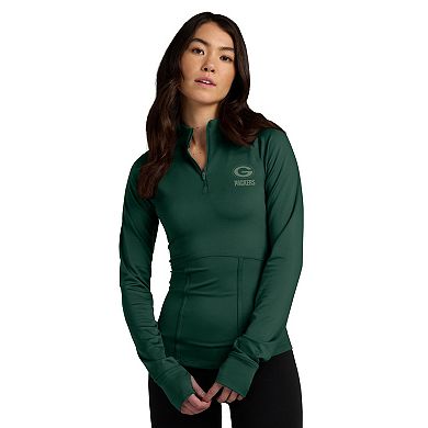 Women's Fanatics Green Green Bay Packers Elements Raglan Quarter-Zip Jacket
