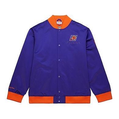 Men's Mitchell & Ness Purple Phoenix Suns Hardwood Classics Team OG 3.0 Lightweight Satin Full-Snap Jacket
