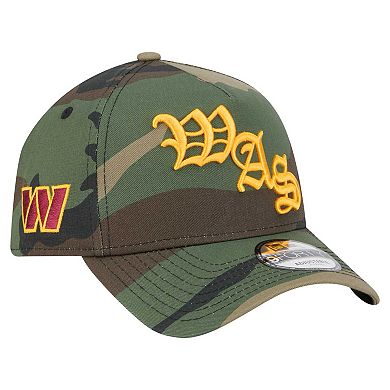Men's New Era Camo Washington Commanders Mystic Camo A-Frame 9FORTY Adjustable Hat