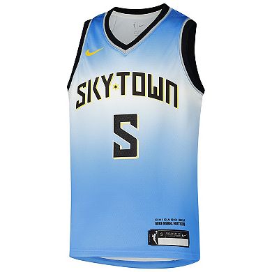 Youth Nike Angel Reese Light Blue Chicago Sky 2024 Draft Expansion WNBA Rebel Jersey