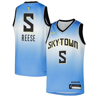 Youth Nike Angel Reese Light Blue Chicago Sky 2024 Draft Expansion WNBA Rebel Jersey