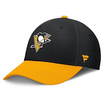 Men's Fanatics Black/Gold Pittsburgh Penguins Authentic Pro Rink Flex Hat