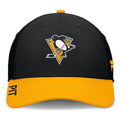 Men's Fanatics Black/Gold Pittsburgh Penguins Authentic Pro Rink Flex Hat