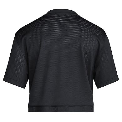 Women's adidas Black Arizona State Sun Devils Primegreen V-Neck Cropped Jersey