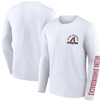 Men's Fanatics White Arizona Diamondbacks Press Box Long Sleeve T-Shirt