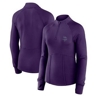 Women's Fanatics Purple Minnesota Vikings Elements Raglan Quarter-Zip Jacket