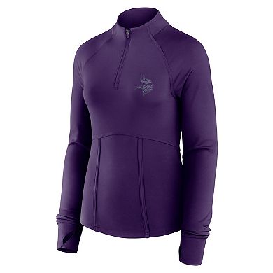 Women's Fanatics Purple Minnesota Vikings Elements Raglan Quarter-Zip Jacket