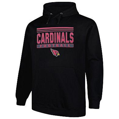 Men's Fanatics Black Arizona Cardinals Big & Tall Pop Pullover Hoodie