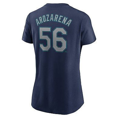 Women's Nike Randy Arozarena Navy Seattle Mariners Fuse Name & Number T-Shirt