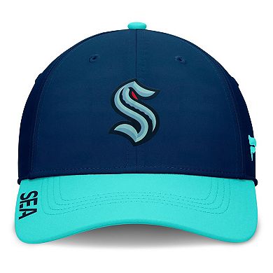 Men's Fanatics Deep Sea Blue/Light Blue Seattle Kraken Authentic Pro Rink Flex Hat