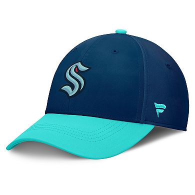 Men's Fanatics Deep Sea Blue/Light Blue Seattle Kraken Authentic Pro Rink Flex Hat