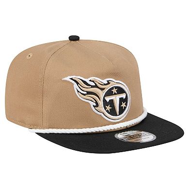 Men's New Era Khaki/Black Tennessee Titans Desert Golfer Snapback Hat
