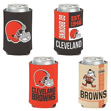 WinCraft Cleveland Browns 4-Pack 12oz. Can Cooler Set