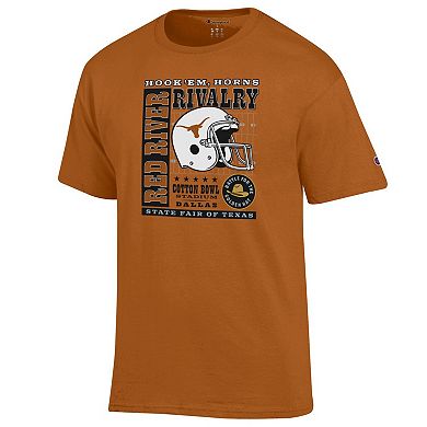 Men's Champion Texas Orange Texas Longhorns Red River Rivalry Slogan T-Shirt