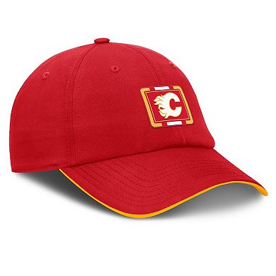 Men's Fanatics Red/Gold Calgary Flames Authentic Pro Ripstop Adjustable Hat