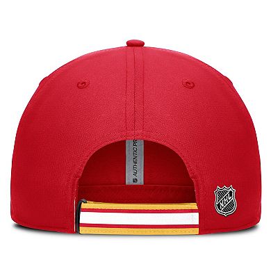 Men's Fanatics Red/Gold Calgary Flames Authentic Pro Ripstop Adjustable Hat