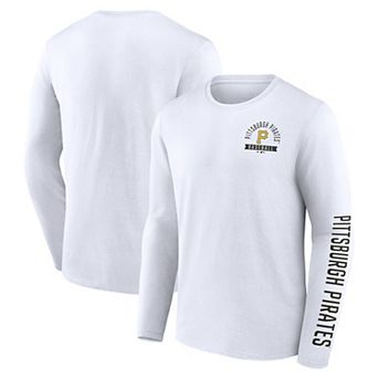 Men's Fanatics White Pittsburgh Pirates Press Box Long Sleeve T-Shirt
