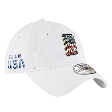 Men's New Era White Looney Tunes x Team USA SQ 9TWENTY Adjustable Hat