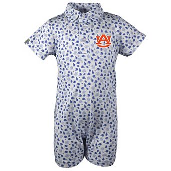 Infant Garb White Auburn Tigers Earnest Polo Romper