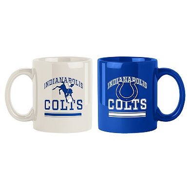 Indianapolis Colts 2-Pack 15oz. Checkered Wordmark Mug Set