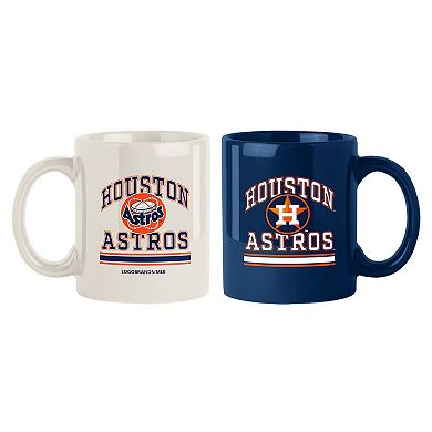 Houston Astros 2-Pack 15oz. Checkered Wordmark Mug Set