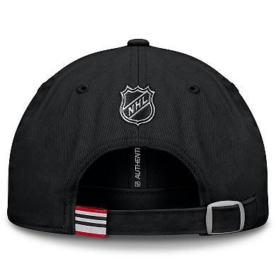 Men's Fanatics Black Chicago Blackhawks Authentic Pro Prime Adjustable Hat