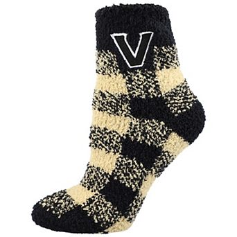 Women's ZooZatz Vanderbilt Commodores Fuzzy Buffalo Check Ankle Sock