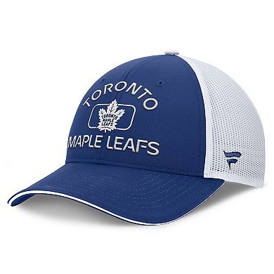 Men's Fanatics Blue/White Toronto Maple Leafs Authentic Pro Rink Trucker Hat