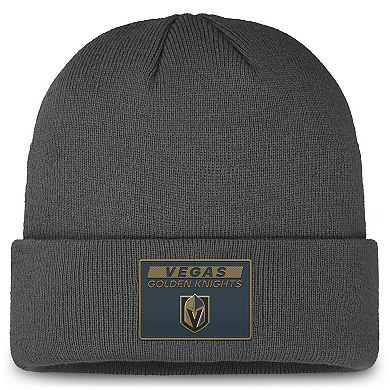 Men's Fanatics Gray Vegas Golden Knights Authentic Pro Cuffed Knit Hat