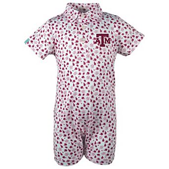 Infant Garb White Texas A&M Aggies Earnest Polo Romper