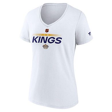 Women's Fanatics White Los Angeles Kings Special Edition V-Neck T-Shirt