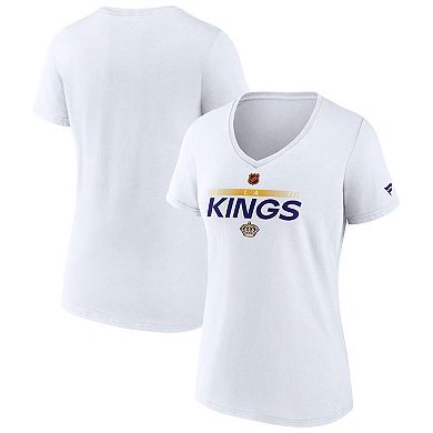 Women's Fanatics White Los Angeles Kings Special Edition V-Neck T-Shirt