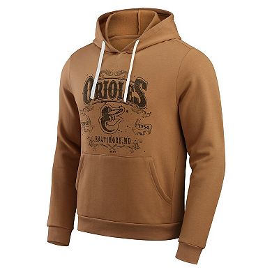 Men's Darius Rucker Collection by Fanatics Tan Baltimore Orioles Camp Fleece Pullover Hoodie