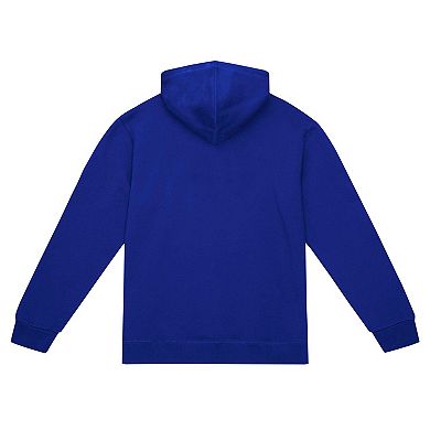 Men's Mitchell & Ness College Navy Seattle Seahawks Helmet Logo Vintage Pullover Hoodie